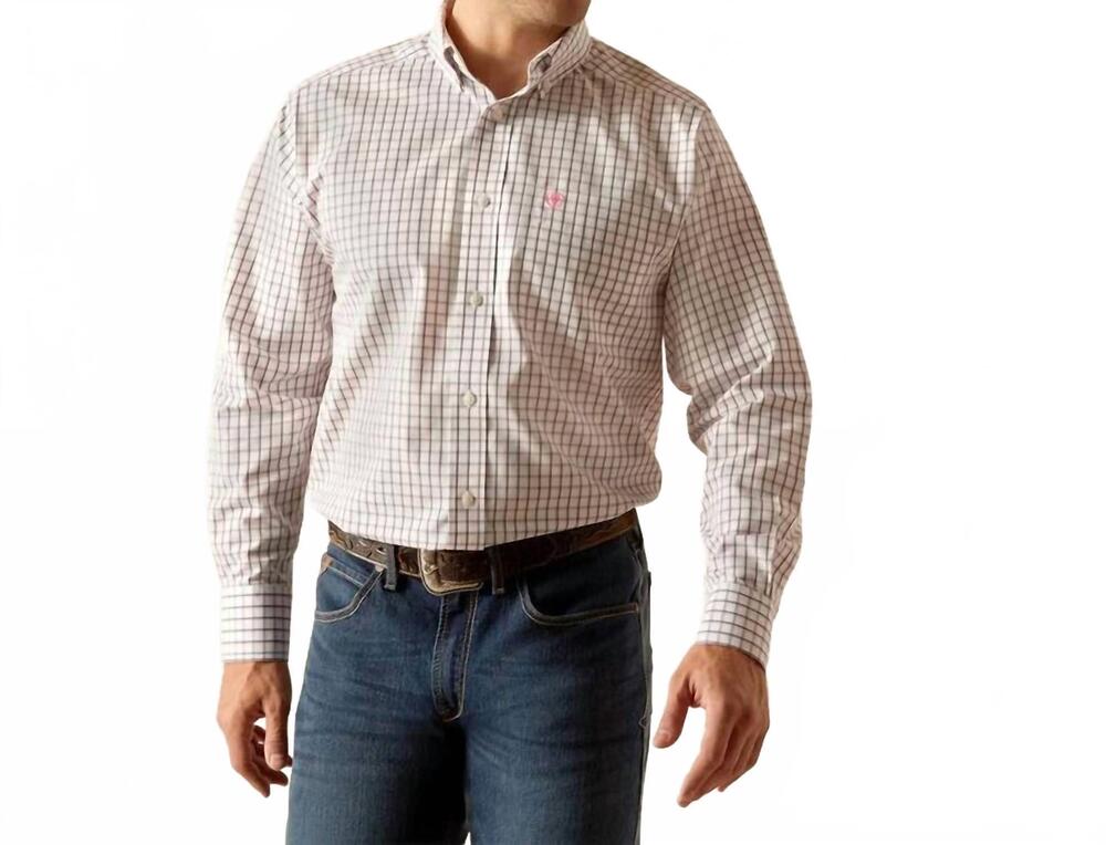 NEW ARIAT wrinkle free briggs classic fit shirt in white